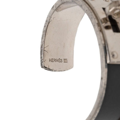 Hermes Kelly Bangle Silver Gray tale Leather 1- Bracelet — view 6