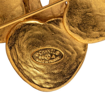 Chanel CC Logo Vintage Gold Plating 1 Brooch — view 3