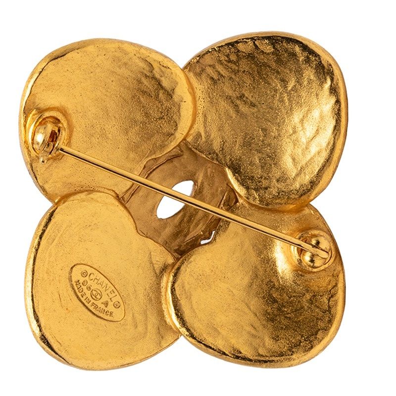 Chanel CC Logo Vintage Gold Plating 1 Brooch — view 2