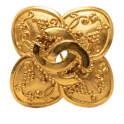 Chanel CC Logo Vintage Gold Plating 1 Brooch