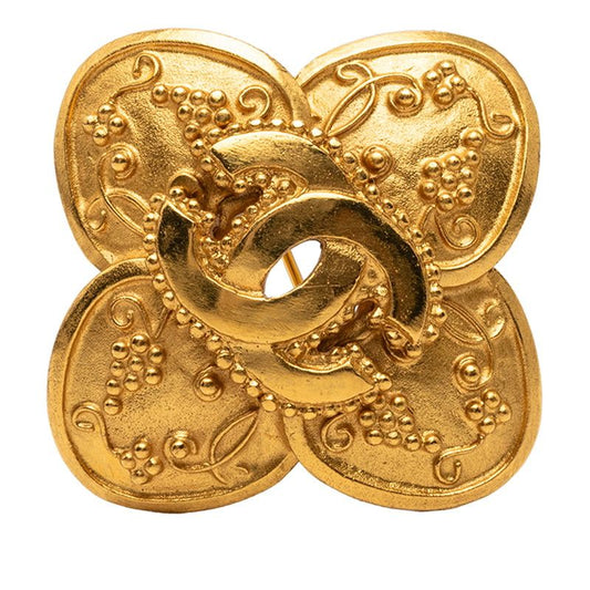 Chanel CC Logo Vintage Gold Plating 1 Brooch