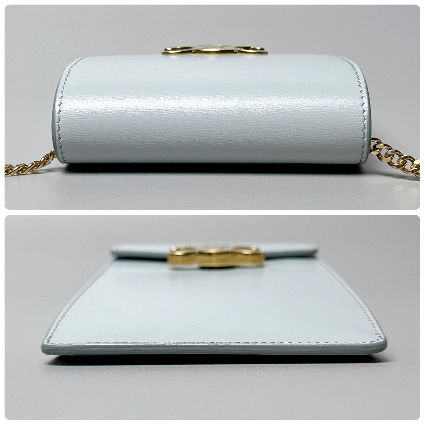 Celine Triomphe lepouch Shoulder Bag Blue — view 5