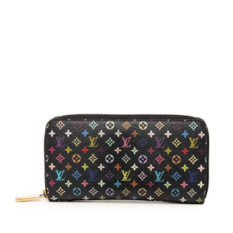 Louis Vuitton Monogram Multicolor Wallet Black Leather