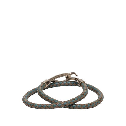 Hermes Bracelet 2 Choker Gray toblue Silver Leather tale LadyHerme — view 3