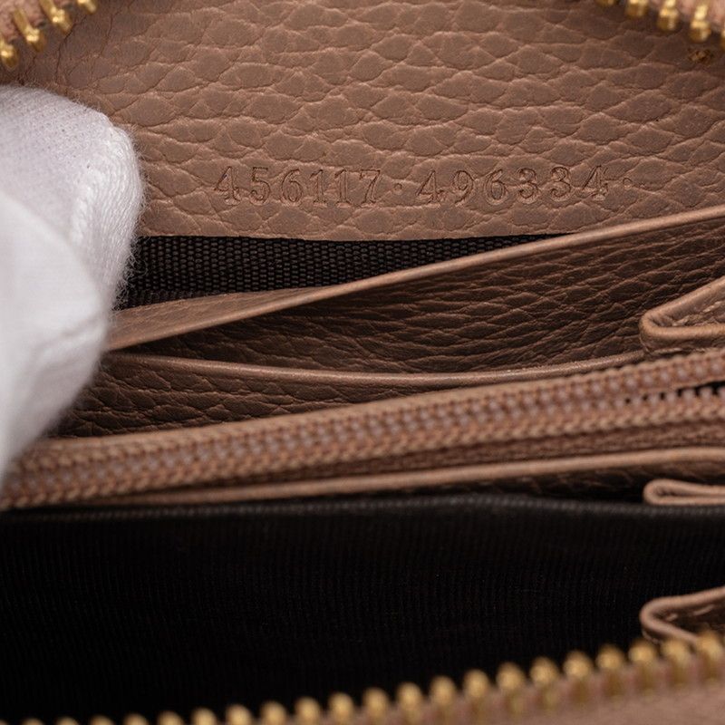 Gucci GG Marmont Wallet Pink Beige Leather — view 6