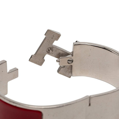 Hermes Clic Clac Ninenine GM Bracelet Silver Red tale Enamel — view 4