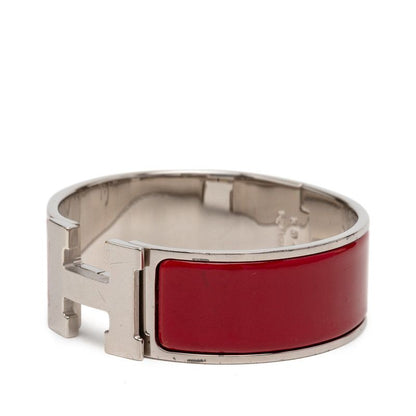 Hermes Clic Clac Ninenine GM Bracelet Silver Red tale Enamel — view 2