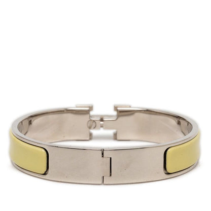 Hermes Clic Clac Ninenine PM Bracelet Silver Yellow tale Enamel — view 3