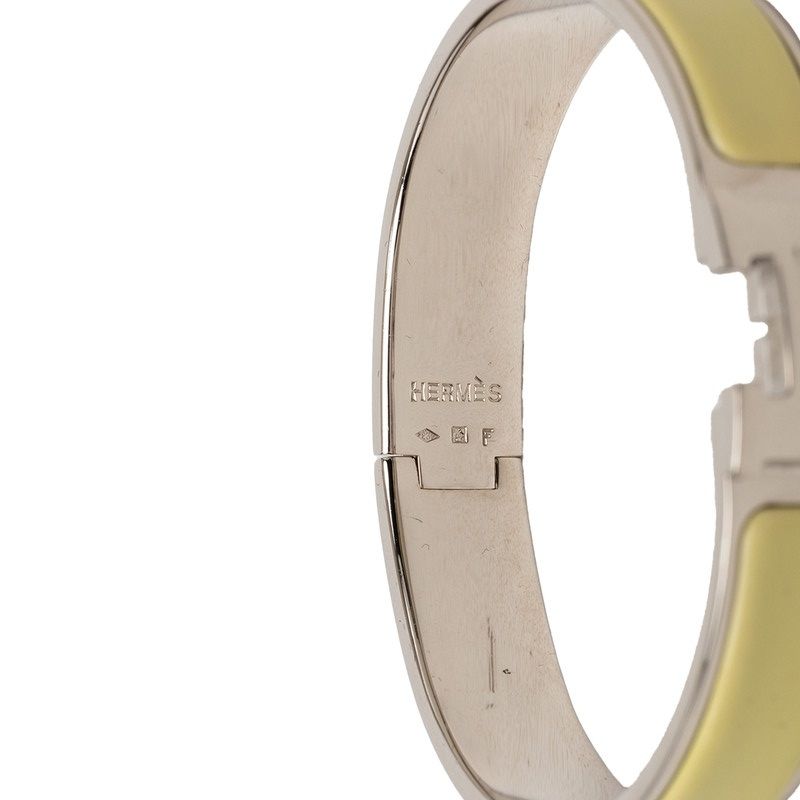Hermes Clic Clac Ninenine PM Bracelet Silver Yellow tale Enamel — view 5