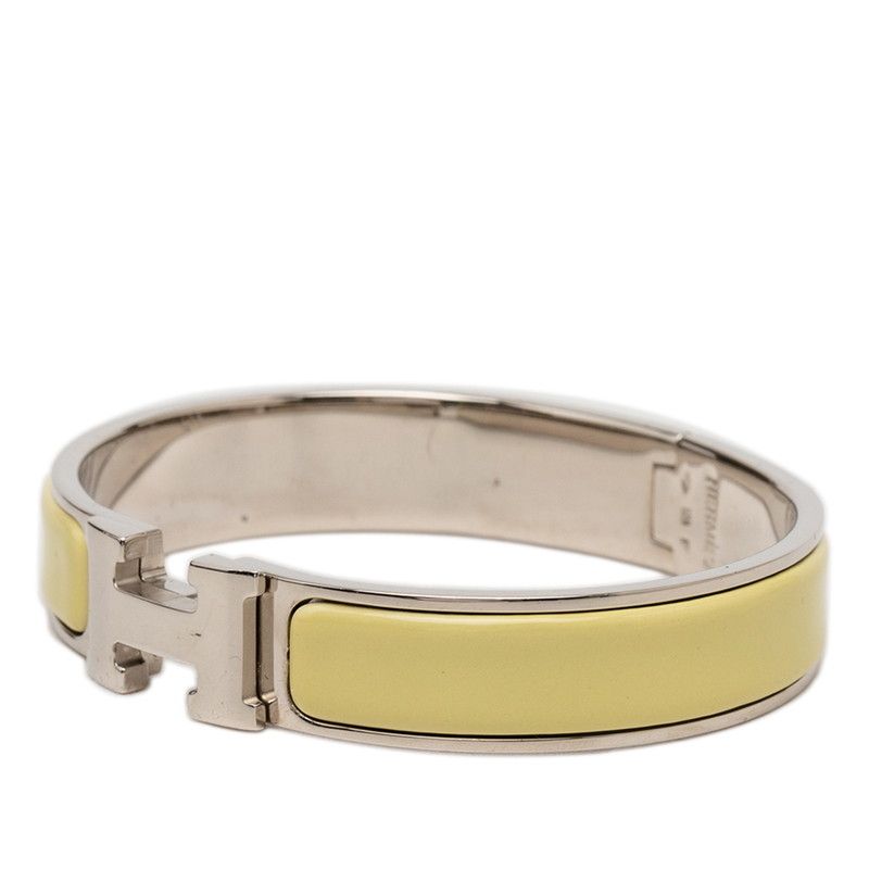 Hermes Clic Clac Ninenine PM Bracelet Silver Yellow tale Enamel — view 2