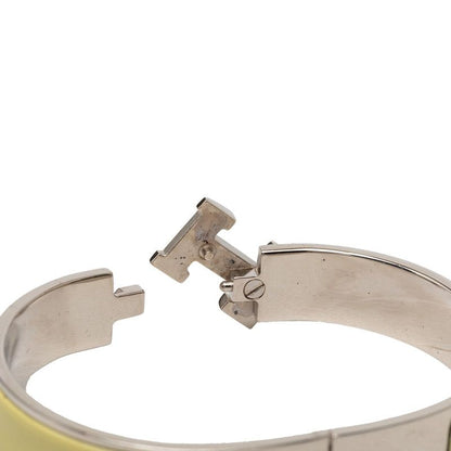 Hermes Clic Clac Ninenine PM Bracelet Silver Yellow tale Enamel — view 4