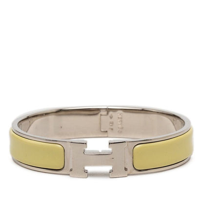 Hermes Clic Clac Ninenine PM Bracelet Silver Yellow tale Enamel