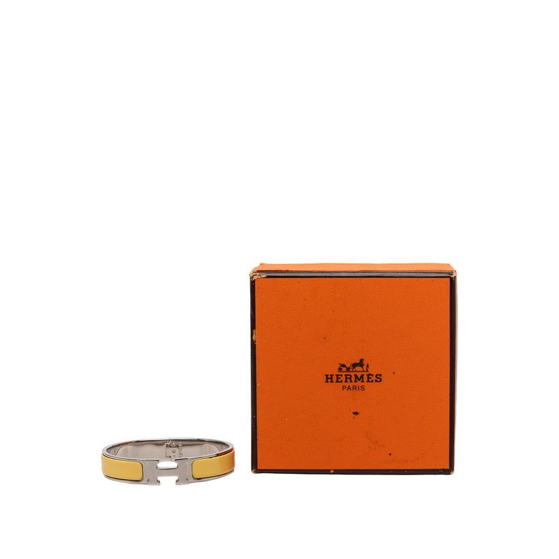 Hermes Clic Clac Ninenine PM Bracelet Silver Yellow tale Enamel — view 6