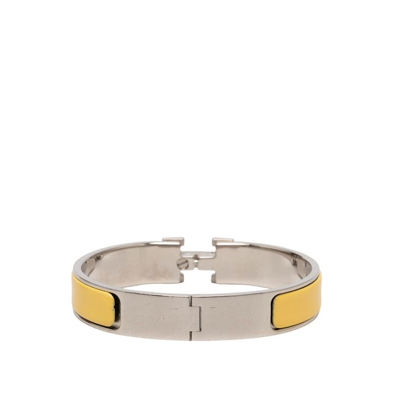 Hermes Clic Clac Ninenine PM Bracelet Silver Yellow tale Enamel — view 3