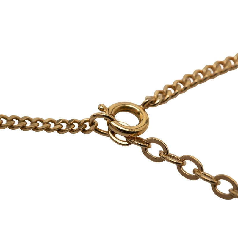 Dior Dio CD Logo Pendant Necklace Gold Line Strike Plating — view 3