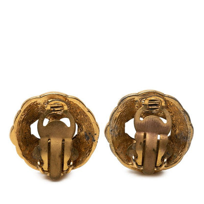 Chanel CC Logo Earrings Vintage Gold Plating — view 2