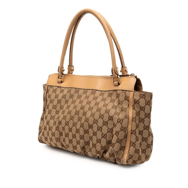 Gucci GG Canvas Tote Shoulder Bag Brown — view 2
