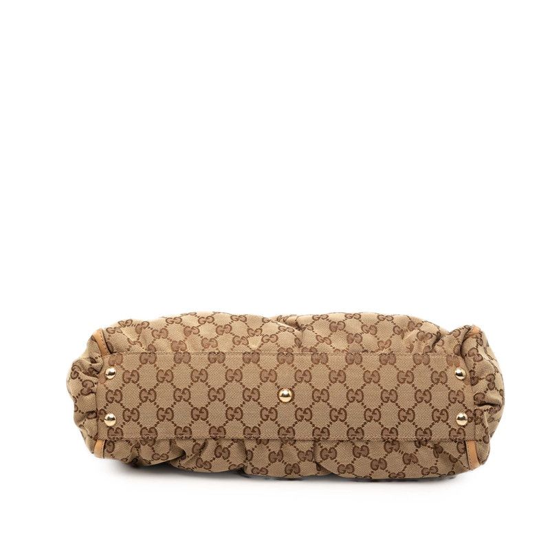 Gucci GG Canvas Tote Shoulder Bag Brown — view 3