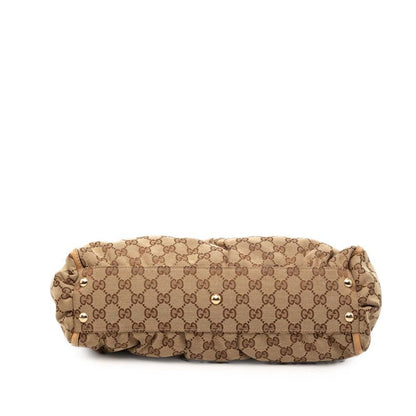 Gucci GG Canvas Tote Shoulder Bag Brown — view 3