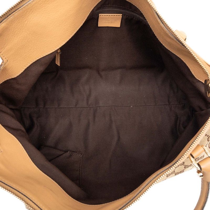Gucci GG Canvas Tote Shoulder Bag Brown — view 4