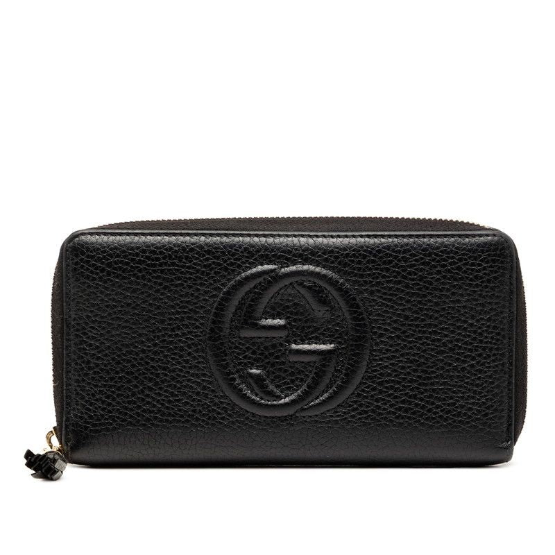 Gucci Soho Interlocking Tale Wallet Black Leather