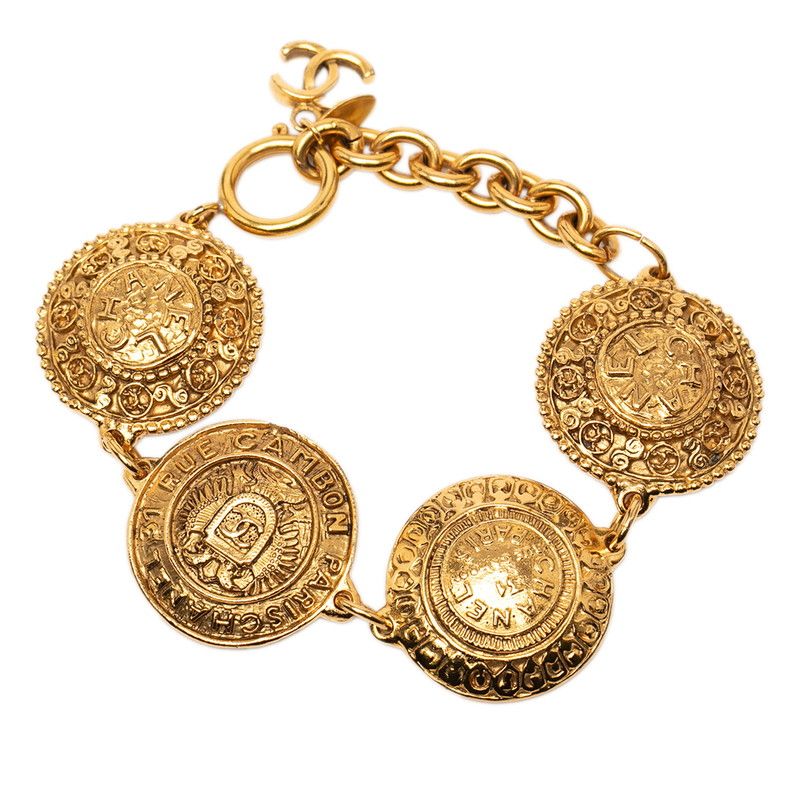 Chanel CC Logo 31 Rue Cambon Bracelet Gold Plating