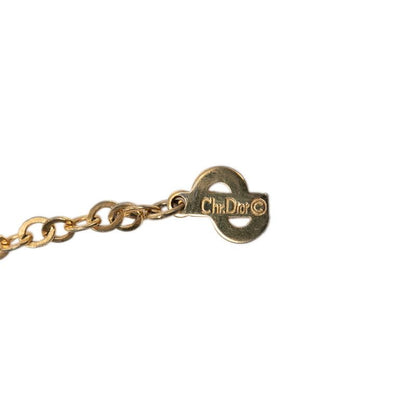 Dior Dio CD Logo Padebnine Pendant Necklace Gold Plating Line Strike — view 4