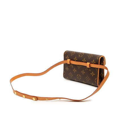 Louis Vuitton Monogram Pochette Belt Bag strikeba leda Banine Brown — view 2