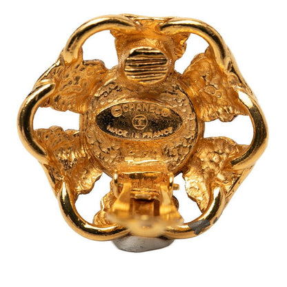 Chanel Earrings Gold Plated Faux Pearl — view 3
