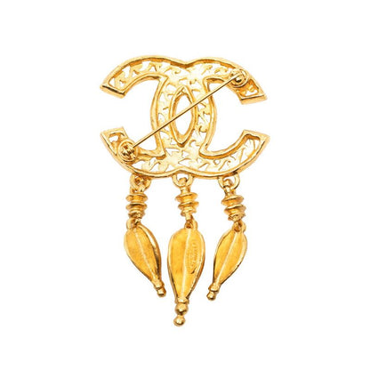 Chanel CC Logo 95 Vintage Gold Plating 1 Brooch — view 2