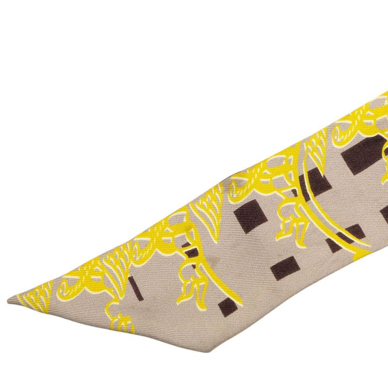 Hermes 24 Faubourg Seconde 10 Scarf Yellow System Silk — view 2