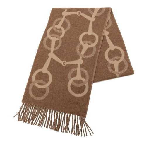 Hermes Brown Cles Beige Scarf