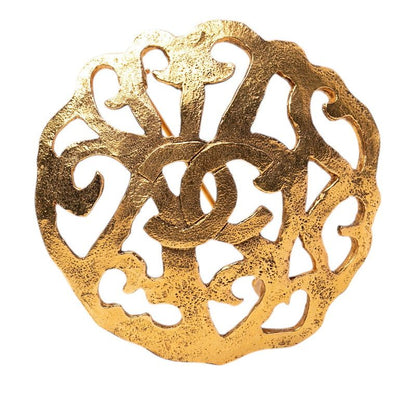 Chanel CC Logo Vintage Gold Plating 1 Brooch