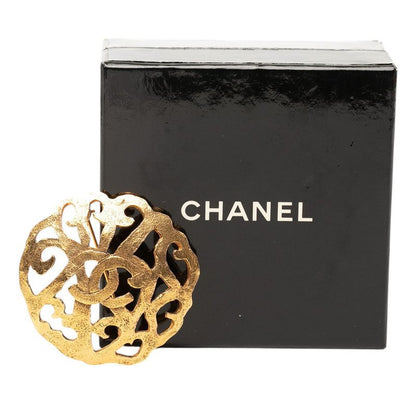 Chanel CC Logo Vintage Gold Plating 1 Brooch — view 4