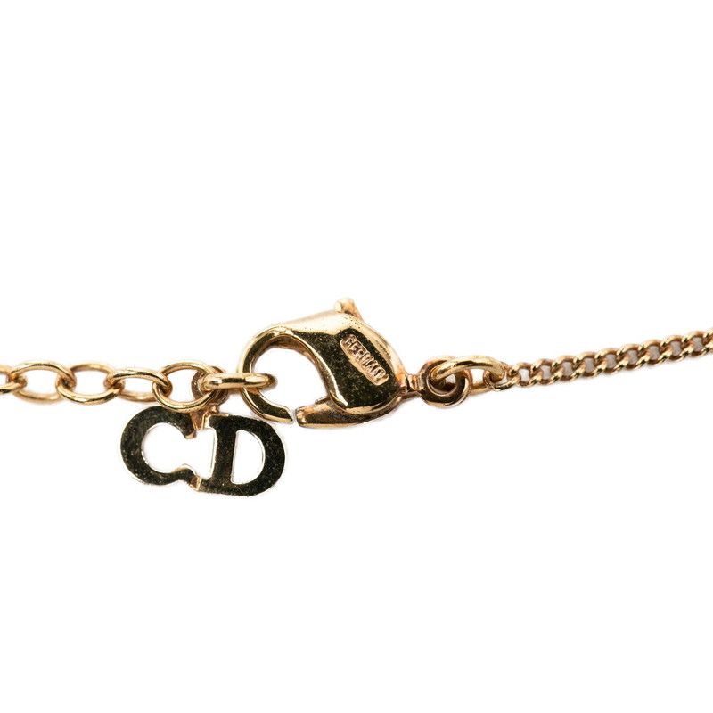 Dior Dio Logo Pendant Necklace Gold Plating — view 5