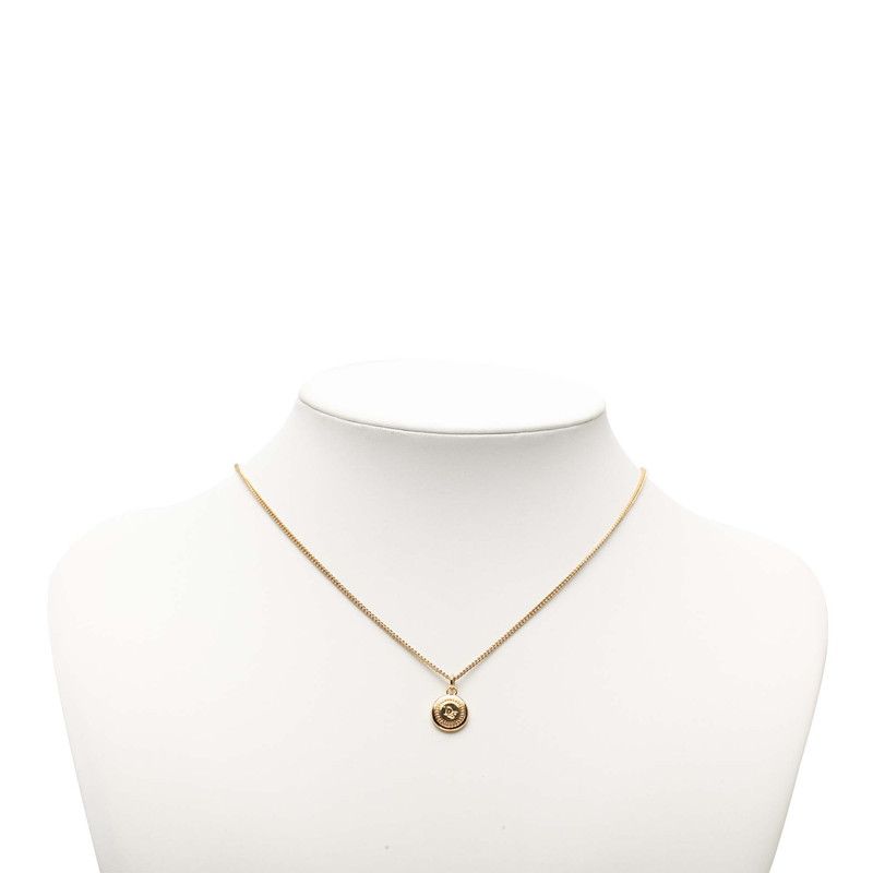 Dior Dio Logo Pendant Necklace Gold Plating — view 7