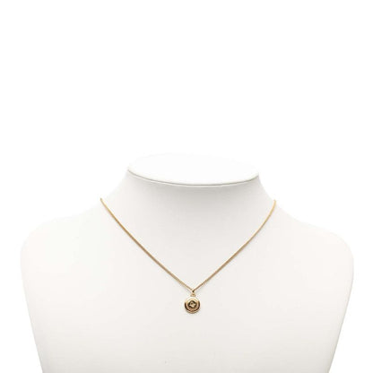 Dior Dio Logo Pendant Necklace Gold Plating — view 7