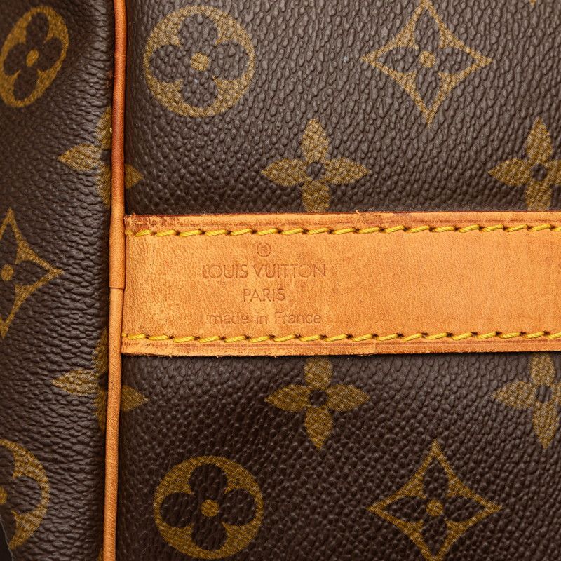 Louis Vuitton Monogram Keepall Bandouliere 50 Boston Bag 2-Way Brown Leather — view 8
