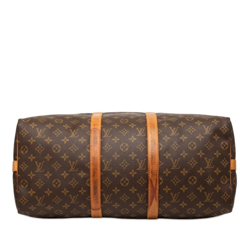 Louis Vuitton Monogram Keepall Bandouliere 50 Boston Bag 2-Way Brown Leather — view 3