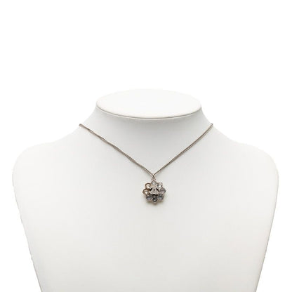 Chanel CC Logo Pendant Necklace Silver tale Line Strike — view 6