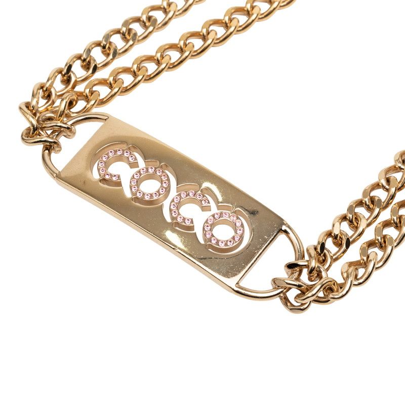 Chanel CC Logo Coco leto Gold Plating Line Strike 1 Belt