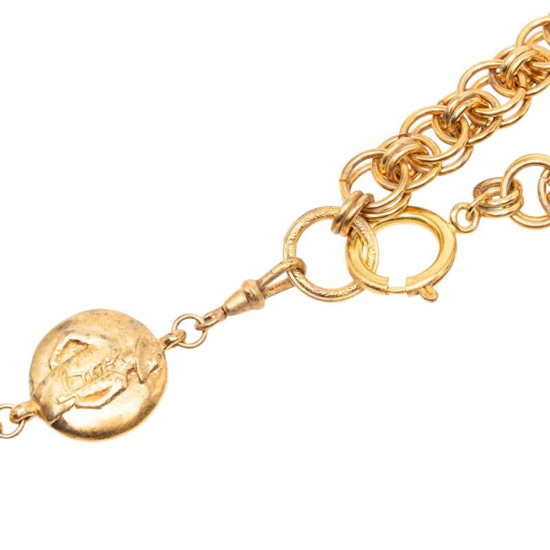 Chanel demo Vintage Pendant Necklace Gold Plating