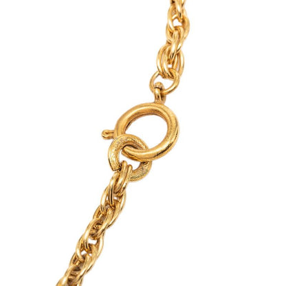 Chanel CC Logo Vintage Pendant Necklace Gold Plating — view 6