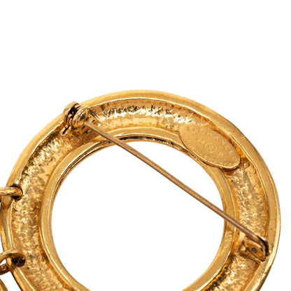 Chanel CC Logo Vintage Brooch Gold Plated — view 3