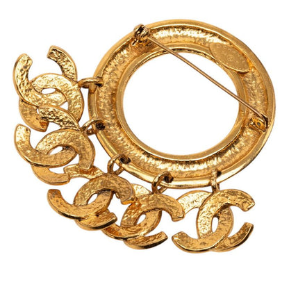 Chanel CC Logo Vintage Brooch Gold Plated — view 2