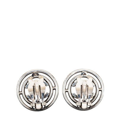 Chanel CC Logo Vintage Earrings Gold Silver Plating — view 2