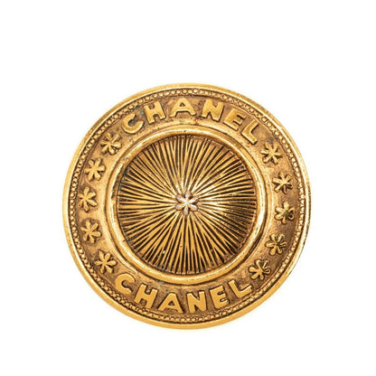 Chanel Logo Vintage Gold Plating 1 Brooch