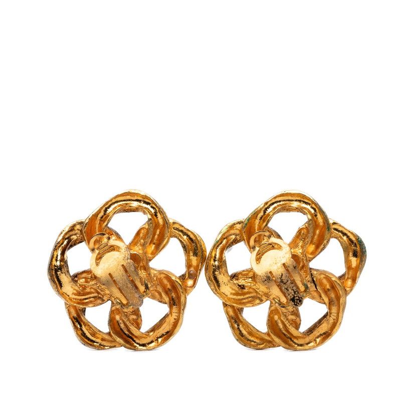 Chanel CC Logo Vintage Earrings 23 Gold Plating — view 2
