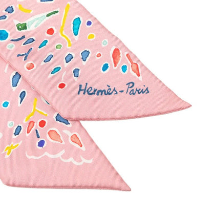 Hermes Isola DI Primavera Scarf Pink Silk — view 2