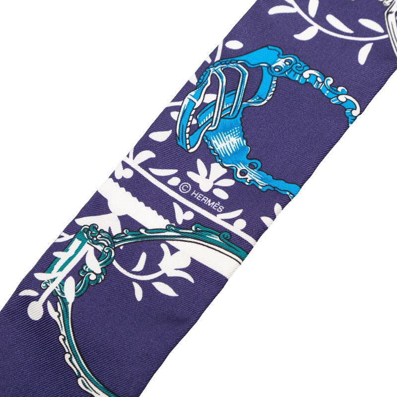 Hermes Etriers Remix Scarf Navy Silk — view 3